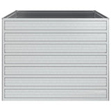 Garden Raised Bed 100x100x77 cm Galvanized Steel Silver 316883