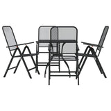 Garden Dining Set Anthracite Metal Mesh 5 Piece Set Foldable 3211818