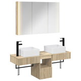 Bathroom Cabinet Set 4 pcs Sonoma Oak Engineered Wood 3406305