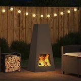 Fire Pit Black 50 x 35 x 100 cm Steel 859004