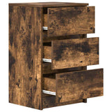 Bedside Cabinets with 3 Drawers 2 pcs Smoked Oak 39x35x65 cm 861346