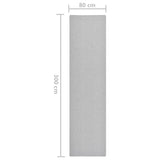 Carpet Runner Light Grey 80x300 cm 326996