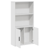 Bookcase White 60x24x120 cm Engineered Wood 860418