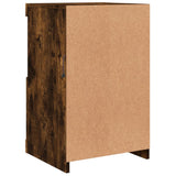 Side Cabinets with LED Lights 2 pcs Smoked Oak Engineered Wood 836639