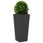 ZNTS Garden Planters Black 2 pcs 35x35x75 cm Steel 851081