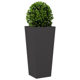 ZNTS Garden Planters Black 2 pcs 35x35x75 cm Steel 851081