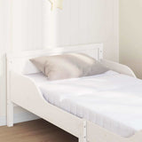 Bed Frame with Mattress White 80 x 200 cm Solid Pine Wood 3385944