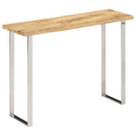 Console Table with Live Edge 105x33x76 cm Solid Wood Mango 372766