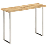Console Table with Live Edge 105x33x76 cm Solid Wood Mango 372766