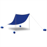 Beach Canopy with Sand Anchors Blue 214x236 cm 4008641