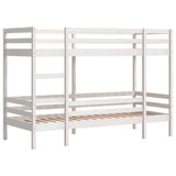Bunk Bed without Mattress White 90x200 cm Solid Wood Pine 3284219
