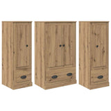 Highboard with Drawer 3 pcs Artisan Oak Engineered Wood 3402672