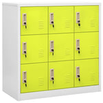 ZNTS Locker Cabinets 5 pcs Light Grey and Green 90x45x92.5 cm Steel 3095246