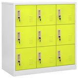 ZNTS Locker Cabinets 5 pcs Light Grey and Green 90x45x92.5 cm Steel 3095246