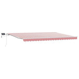 Retractable Awning Red and White 500 x 350 cm 3331494