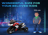 Kids Electric Motorcycle Ride-On Toy, with Three Wheels, Music, Horn, Lights, Red T3398P348258