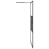 Shower walls Black 115 x 195 cm Glass and Aluminium 151883