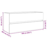 Bathroom Sink Cabinet Sonoma Oak 100x38.5x45 cm Engineered Wood 849639
