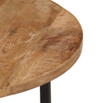 ZNTS Coffee Table 54x54x35 cm Solid Wood Mango and Iron 371968