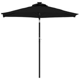Garden Parasol with Steel Pole Black 225x225x212 cm 4005064