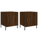 Bedside Cabinets 2 pcs Brown Oak 40x40x50 cm Engineered Wood 827595