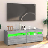 TV Cabinet with LED Lights Grey Sonoma 120x35x40 cm 815673