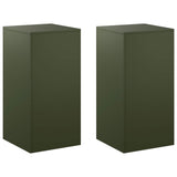 Plant Stand 2 pcs Olive Green 40 x 40 x 80 cm Steel 8012551