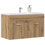 Bathroom Sink Cabinet Artisan Oak 90x38.5x46 cm Engineered Wood 856216