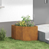 Corner Planter Rusty 45 x 45 x 35 cm Weathering steel 883653