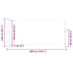 Patio Retractable Side Awning 140 x 300 cm Blue 48347