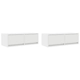 TV Cabinets 2 pcs White 80x31x25.5 cm Engineered Wood 861509