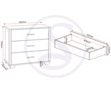 ZNTS Oliver 3 Drawer Chest 100-102-189