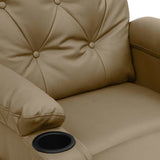 Massage Chair Cappuccino Faux Leather 339131