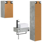 Bathroom Furniture Set 3 pcs Concrete Grey 33 x 34.5 x 160 cm 3406056