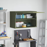 Wall Cabinet for Garage with Gas-lift Door Olive green 883267