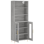 Highboard Grey Sonoma 69.5x34x180 cm Engineered Wood 3189307