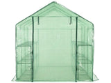Greenhouse Transparent Green Powder-Coated Steel Compact Durable 46913