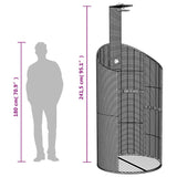 Outdoor Shower Black 100x100x241.5 cm Poly Rattan and Acacia Wood 368212