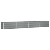 Planter Light Grey 385 x 50 x 45 cm Galvanised Steel 42018156