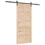 Sliding Door Natural 80 x 208 cm Solid Pine Wood 3445660