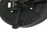 Round Shape Adjustable Salon Stool with Back Black 28184320