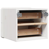 Bedside Table with Drawer White 39 x 34 x 33 cm Solid pinewood 873507