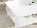 Coffee Table White 57 x 55 x 45 cm Engineered Wood 8000244