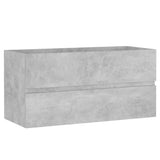 Sink Cabinet with Built-in Basin Concrete Grey Engineered Wood 3071652