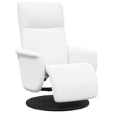 Massage Recliner Chair White Faux Leather 42018596