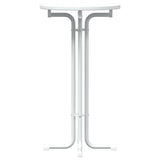Bar Table White 60x110 cm Engineered Wood and Steel 4008300