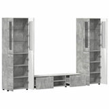 TV Cabinet Set FLORIN 3 pcs Concrete Grey Engineered Wood 3397997