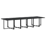 ZNTS 13 Piece Garden Dining Set Black Poly Rattan 3295037