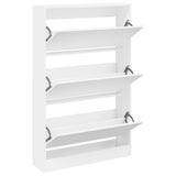 Shoe Cabinet White 80x21x125.5 cm Engineered Wood 839924