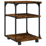 Printer Stand 3-Tier Smoked Oak 43x48x64 cm Engineered Wood 842278